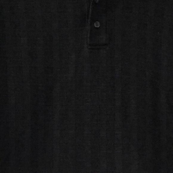 Golden Bear Mens Black Polo Shirt Cotton Collared Solid Pullover Short Sleeve M - Picture 2 of 4